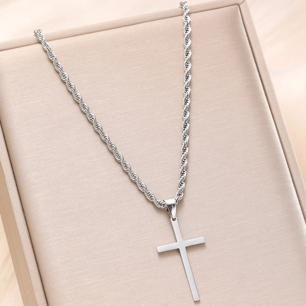 New Stainless Steel Cross Pendant Necklace for Men/Woman