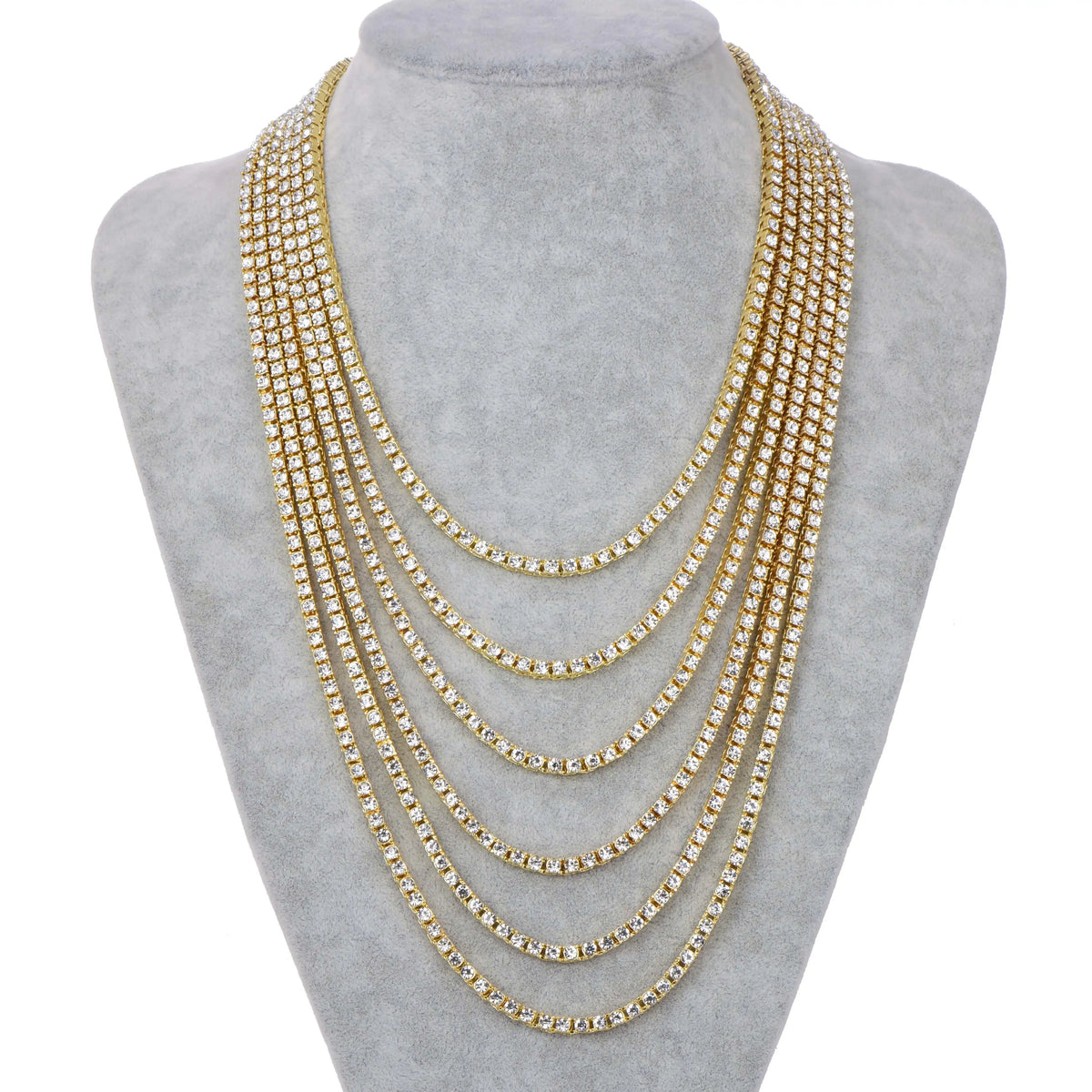 New Classical 4MM Tennis Chain Iced Out Bracelet Necklace Men Fashion Hip-Hop Jewelry Women 8/16/18/20/24/30inch Choker Gift