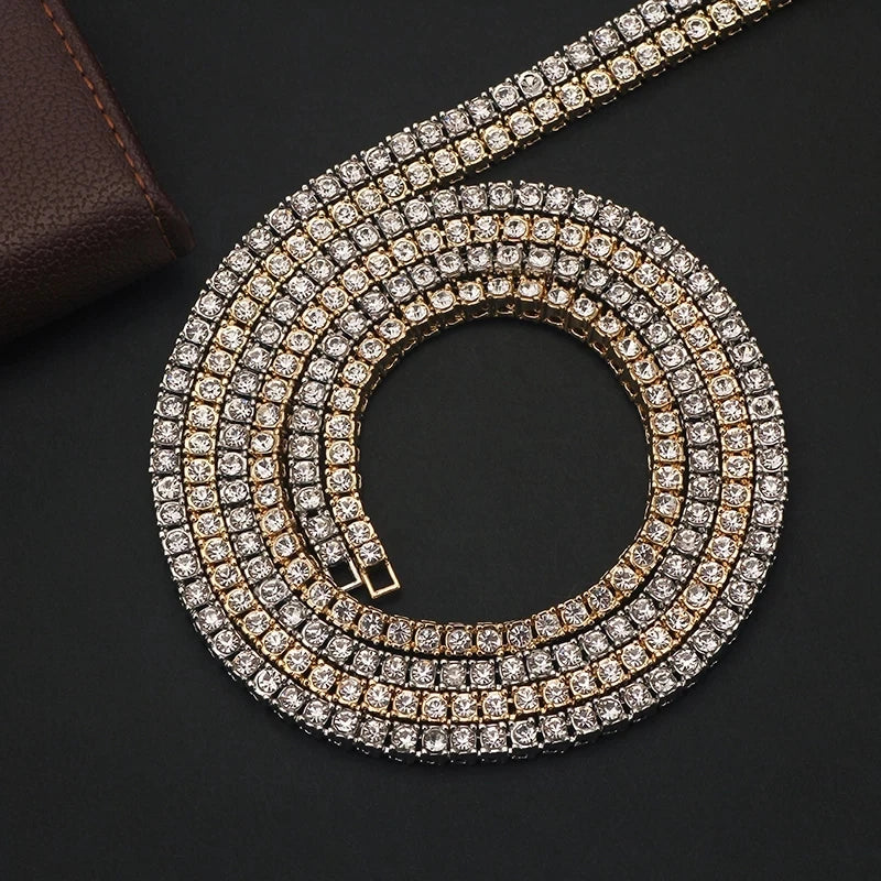 New Classical 4MM Tennis Chain Iced Out Bracelet Necklace Men Fashion Hip-Hop Jewelry Women 8/16/18/20/24/30inch Choker Gift