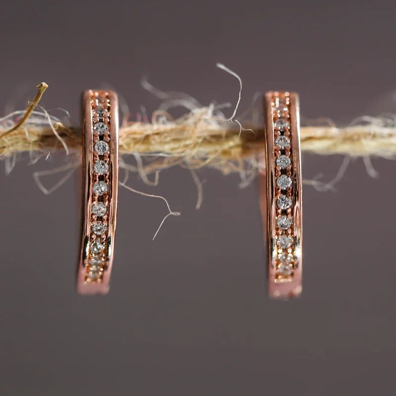 Fashion Simple Cross Drop Hoop Earrings Shiny Crystal Zircon Earring for Women Men Personality Accessories Jewelry Birthday Gift