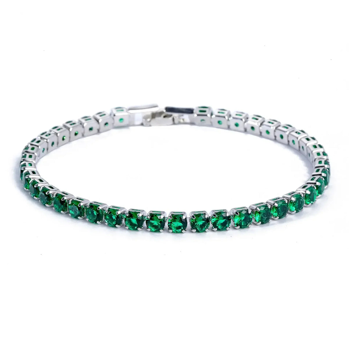 Luxury Hiphop Iced Out  4mm Cubic Zirconia Crystal Tennis Bracelets For Women Men Gold Color Silver Color Bracelet Chain Jewelry